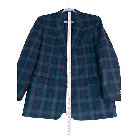 VTG James Pringle Weavers Wool Blazer Plaid Tartan Sport Coat Jacket 42R Men - Picture 4 of 9